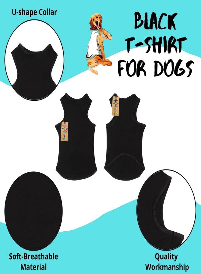 Western Era Set of 2 Dog T-Shirt with Lint Roller (Combo),Comfort Cotton Dog T-Shirt, Sleeveless Vest for Dog Clothes, (Black + Red, XXXL -30 inch) - Image 3